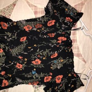 Floral off the shoulder jumpsuit